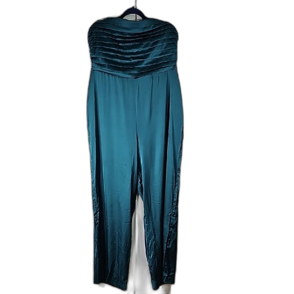 Jumpsuit Prom Evening By Abercrombie & Fitch Strapless Satin Look Size XLT